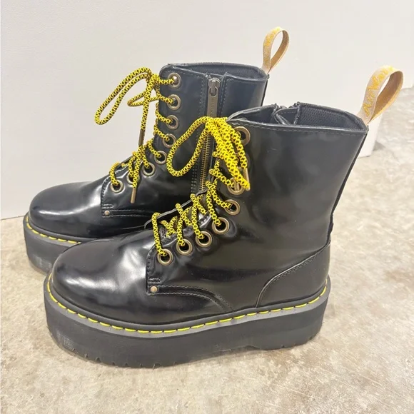 Vegan Jadon Max Platform Dr Martens Boots - Picture 3 of 6